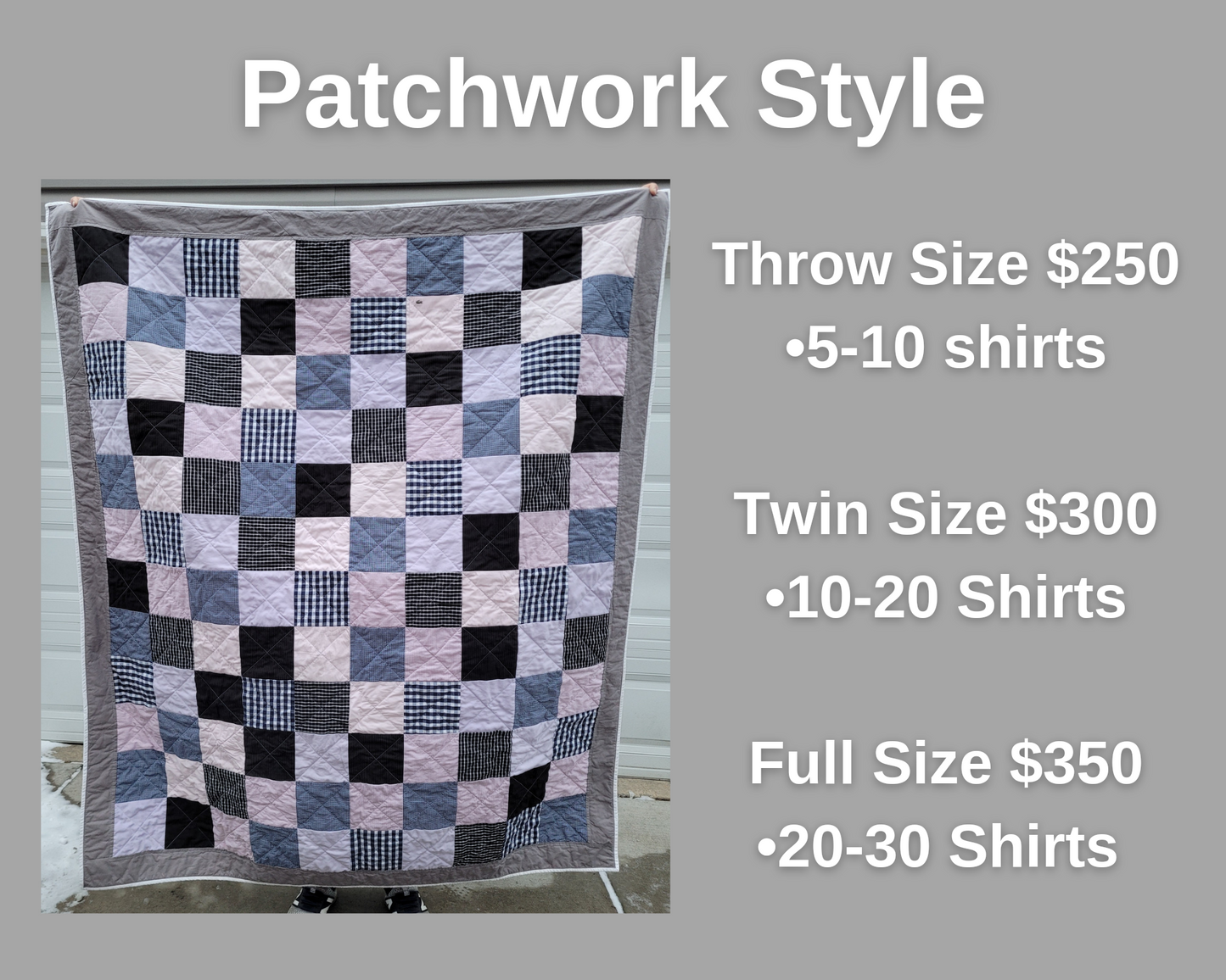 T-Shirt Quilt/Memory Quilt (Patchwork Style)